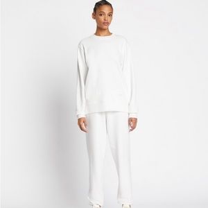 Tory Burch French Terry Sweatpants (white)